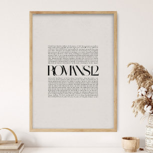 Romans 12, Bible Verse, Christian Wall Art, Faith  Poster