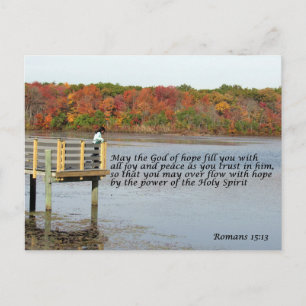 Romans 15:13 Bible Quote Postcard