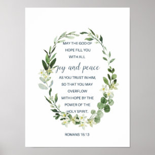 Romans 15:13, Bible verse wall art