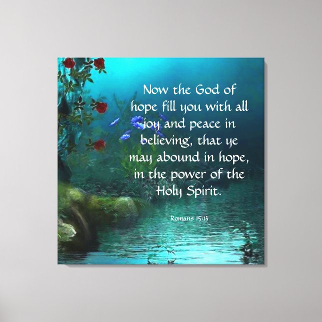 Romans 15:13 canvas print (Front)