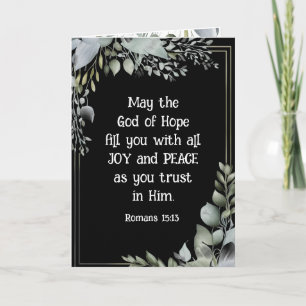 Romans 15:13 God of Hope Christian Bible Verse Card