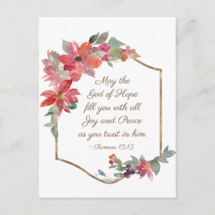 Romans 15:13 God of Hope, Christmas Postcard