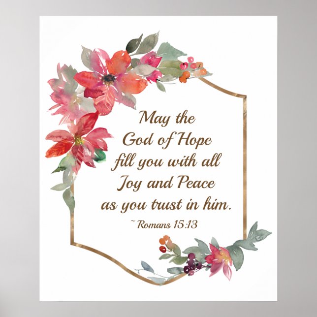 Romans 15:13 God of Hope Poster (Front)