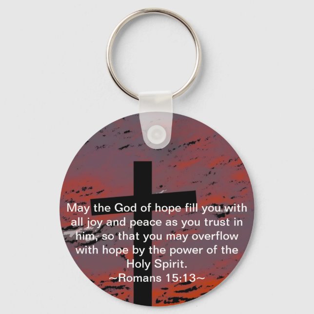 Romans 15:13 key ring (Front)