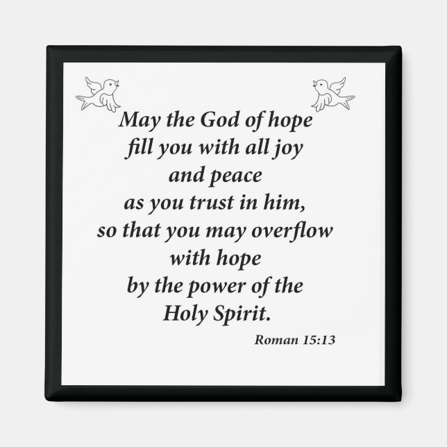 Romans 15:13 magnet (Front)