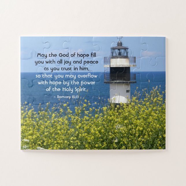 Romans 15:13 May the God of Hope, Lighthouse Jigsaw Puzzle (Horizontal)