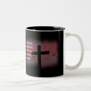Romans 15:13 on Black Two-Tone Coffee Mug
