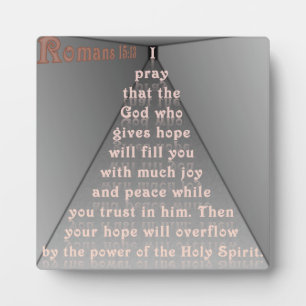 Romans 15:13 plaque
