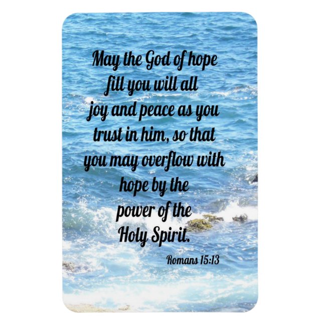 Romans 15:13. Refrigerator Magnet (Vertical)