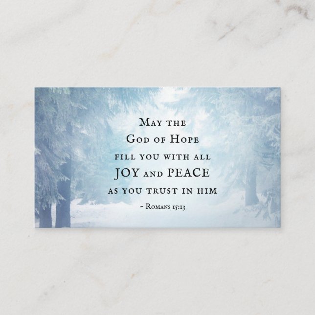 Romans 15:13 The God of Hope Business Card (Front)