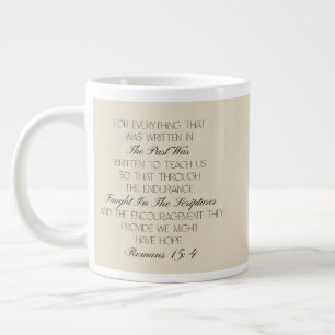 Romans 15:4 Hope Bible Verse Mug