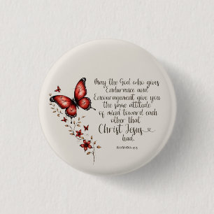 Romans 15:5 Bible Verse Image 3 Cm Round Badge