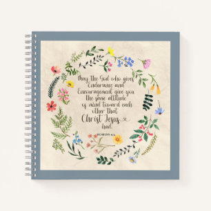 Romans 15:5 Bible Verse Image Notebook