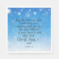 Romans 15:5 Bible Verse Paper Napkins