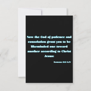 Romans 15:5 KJV Bible Scripture Greeting Card