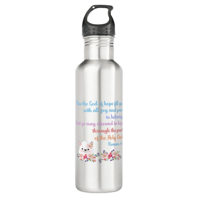 Romans 15 Bible Verse Design 710 Ml Water Bottle (Front)