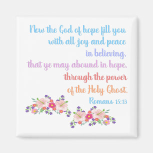 Romans 15 Bible Verse Design Magnet