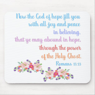 Romans 15 Bible Verse Design Mouse Mat