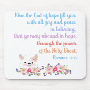 Romans 15 Bible Verse Design Mouse Mat