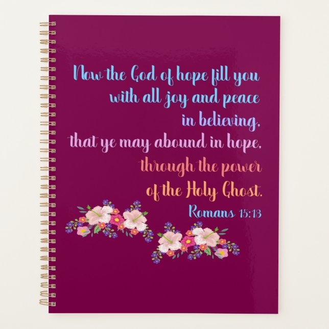 Romans 15 Bible Verse Design Planner (Front)
