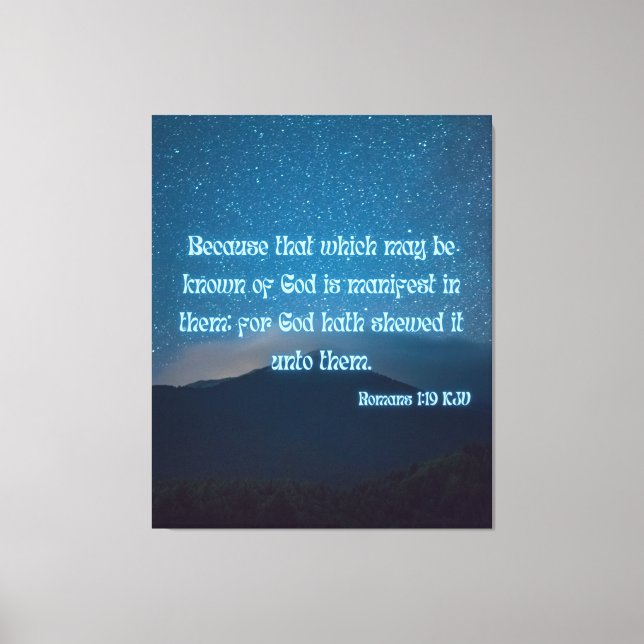 Romans 1:19 Bible Verse KJV Pic Wall Art (Front)