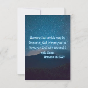 Romans 1:19 KJV Bible Verse Pic Flat Greeting Card