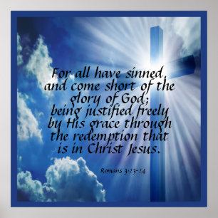 Romans 3:23-24 poster