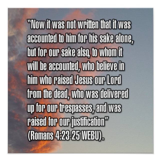 Romans 4:23-25 WEBU Poster (Front)