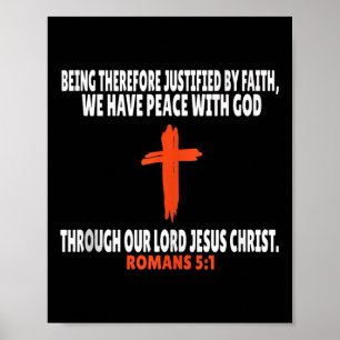 Romans 5_1 Bible Verses Scripture Tank Top Poster