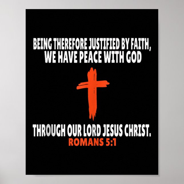 Romans 5_1 Bible Verses Scripture Tank Top  Poster (Front)