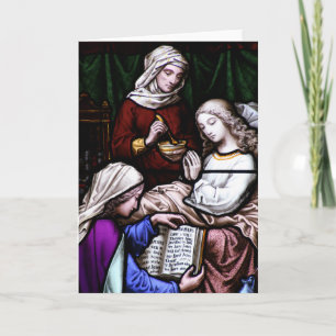 Romans 5:1 Stained Glass Card