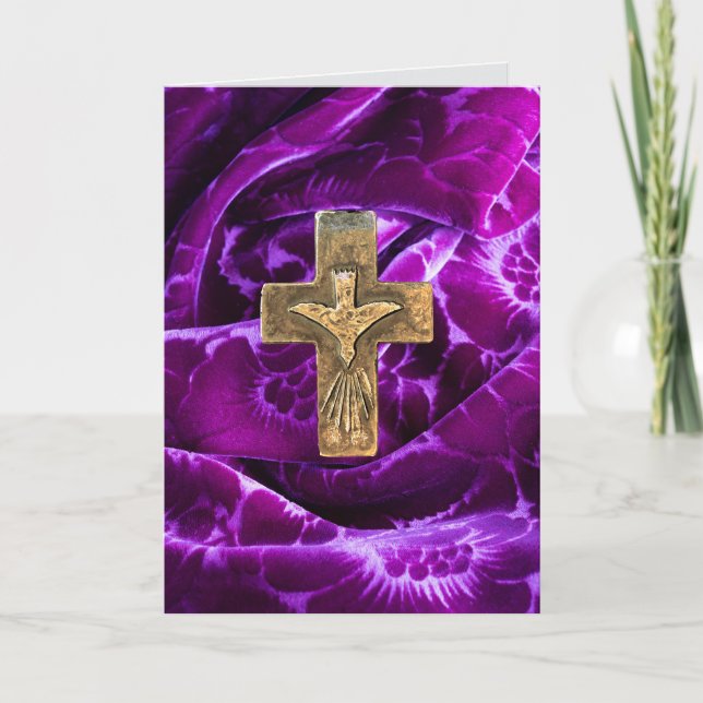 Romans 5:5 Hope faith cross Religious Christian Card (Front)