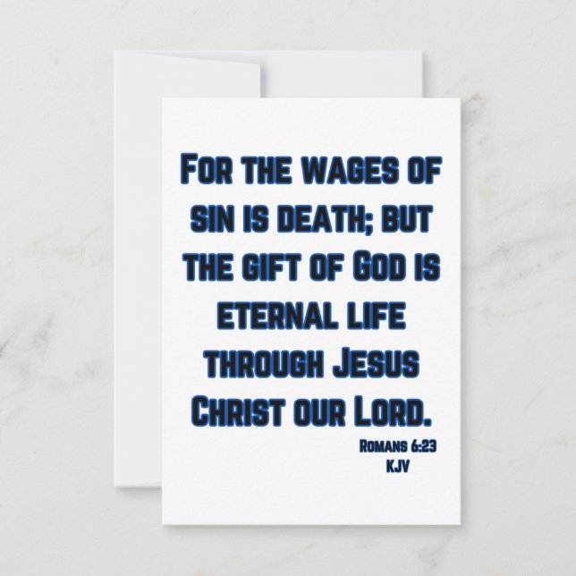 Romans 6:23 Bible Verse Greeting Card (Front)