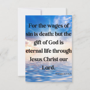 Romans 6:23 Bible Verse Pic Greeting Card