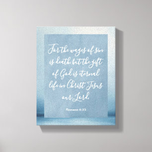 Romans 6:23 Customisable Bible Verse Canvas Print