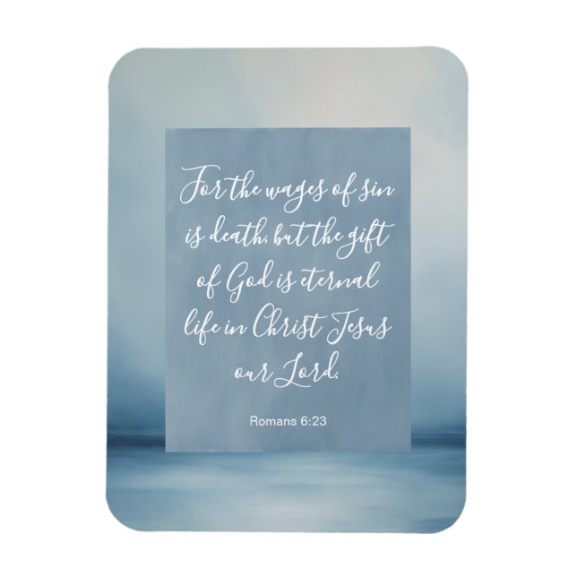 Romans 6:23 Customisable Bible Verse  Magnet (Vertical)