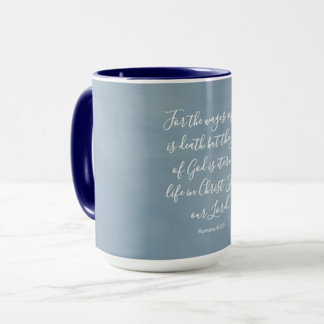 Romans 6:23 Customisable Bible Verse  Mug (Front Left)