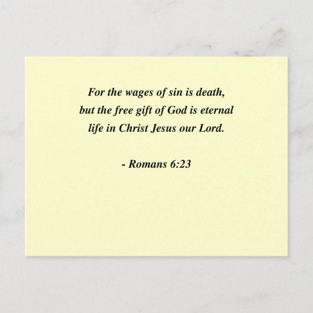 ROMANS 6:23 POSTCARD (Front)