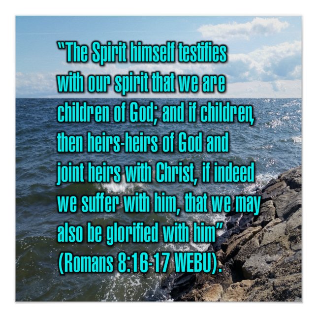 Romans 8:16-17 WEBU Poster (Front)