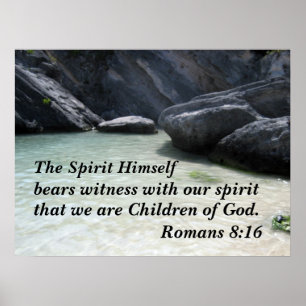 Romans 8:16 The Spirit himself bears witness Poster