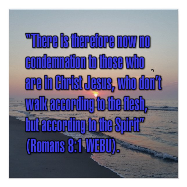 Romans 8:1 WEBU Poster (Front)