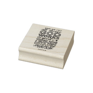 Romans 8:28 All Things Work Together for Good Rubber Stamp
