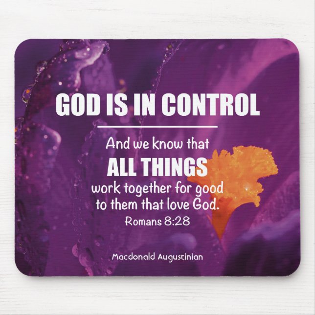 Romans 8:28 ALL THINGS WORK TOGETHER Personalised Mouse Mat (Front)