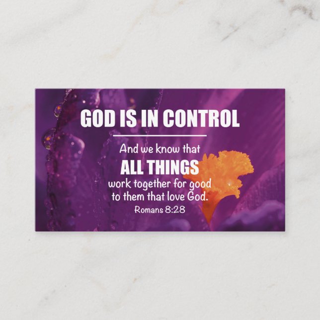 Romans 8:28 | ALL THINGS WORK TOGETHER Scripture Business Card (Front)