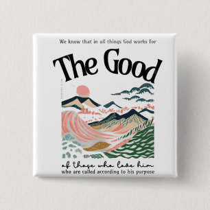 Romans 8:28 Artwork 15 Cm Square Badge