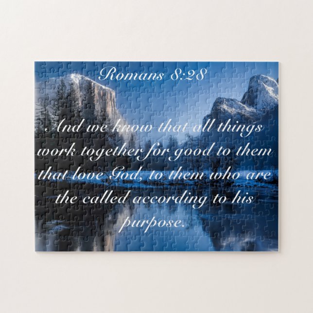 Romans 8:28 Bible Verse  Jigsaw Puzzle (Horizontal)