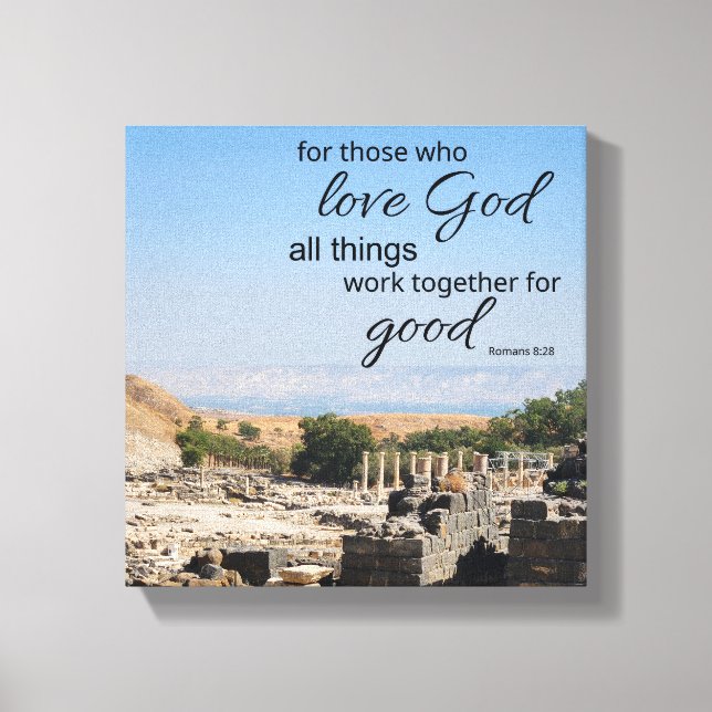 Romans 8:28 Canvas Print (Front)