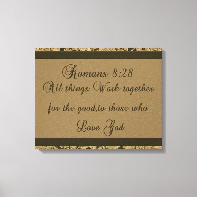 Romans 8:28 canvas print (Front)