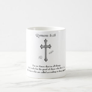 Romans 8:28 Christian Bible verse Coffee Mug