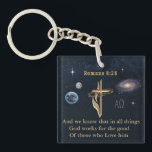 Romans 8:28 Christian  Key Ring<br><div class="desc">Romans 8:28</div>